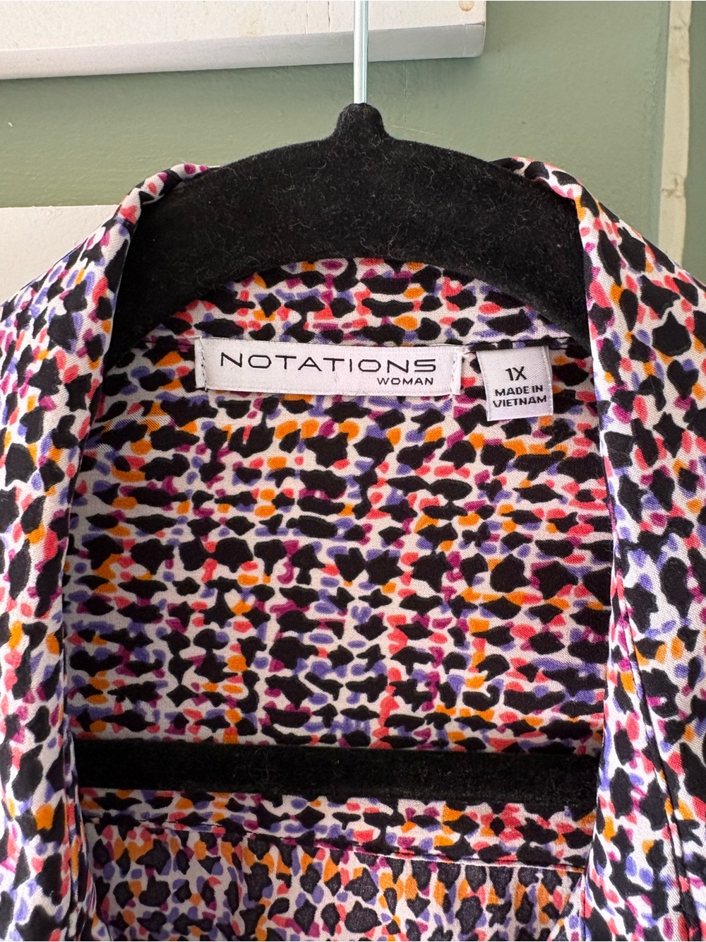 Notations Multicolor Patterned Collar Blouse - Picture 3 of 3